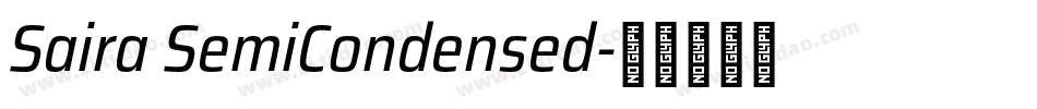 Saira SemiCondensed字体转换